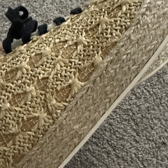 CHANEL Women's Black and Gold Lace Sneakers - Picture 9 of 11